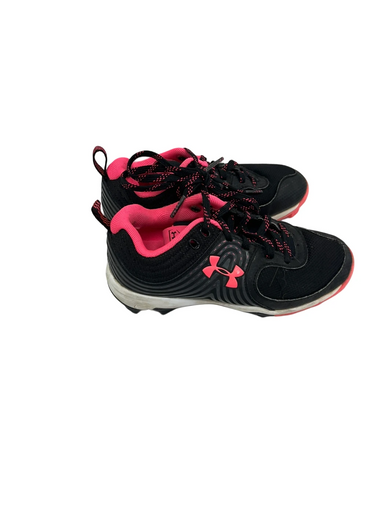 Used Under Armour GLYDE BB/SB Cleats Black And Pink Youth 13.0 11692-S000143373