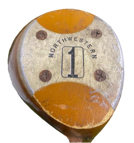 Northwestern Bob Murphy Persimmon Driver 1-Wood RH Men's Steel 43.5 Good Grip HC