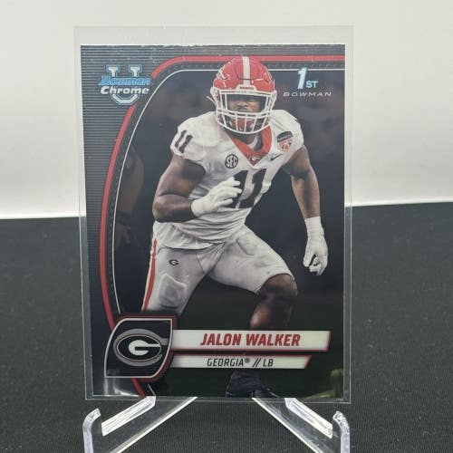 Jalon Walker Georgia Bulldogs 2024 Bowman U Football 1st Bowman Base #89