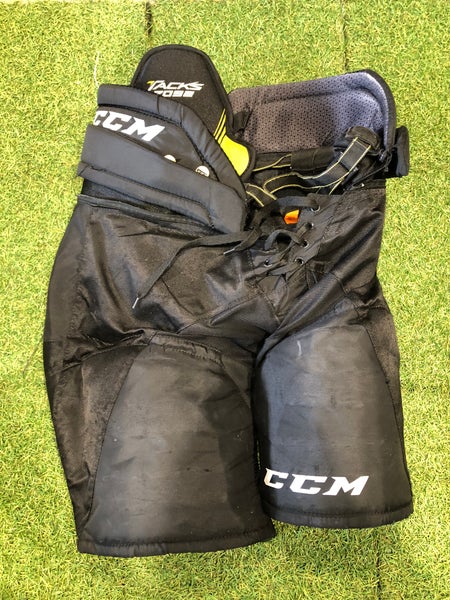 Black Junior Large CCM Tacks 7092 Hockey Pants (Used)