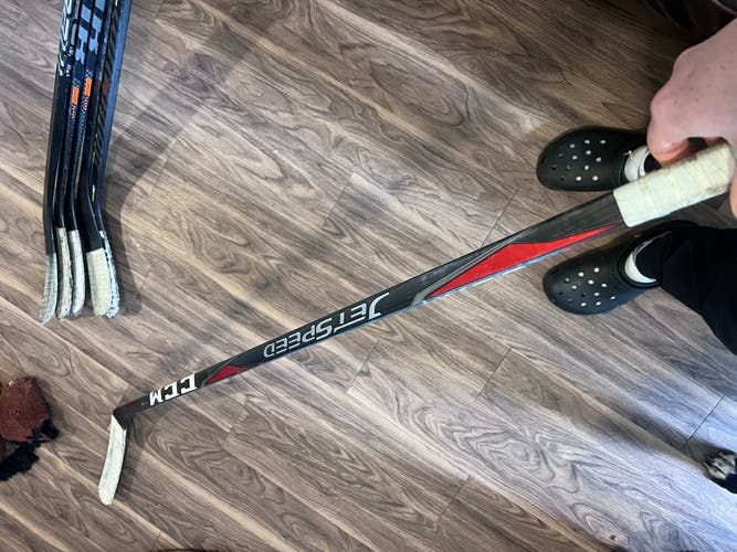 Senior CCM JetSpeed Left Hand Hockey Stick Mid Pattern Pro Stock (Used)