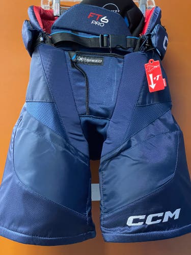 NEW CCM Jetspeed FT6 Pro Hockey Pants Sr. Small Navy Blue