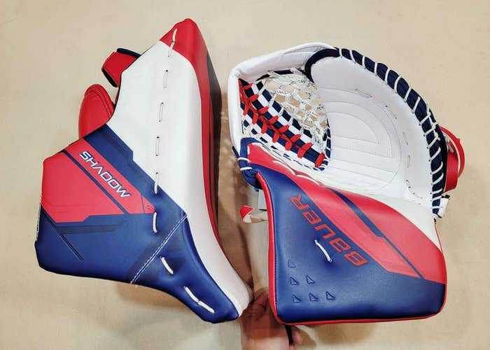 Bauer Supreme Shadow Regular glove & blocker  |  New  |  Senior w/Intermediate Palms