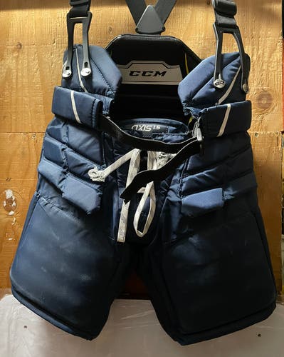 CCM Axis A1.5 Hockey Goalie Pants Jr Medium Navy Blue