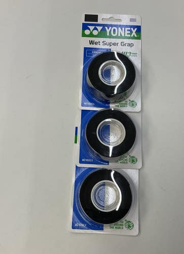 Yonex Super Grap 3 Pack Of 3 Grip Roll (Black)