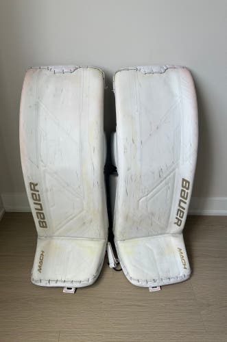 Pro Stock Large Bauer MACH Goalie Leg Pads