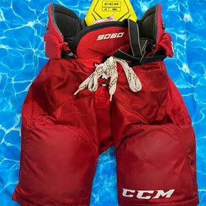 Red Junior Small CCM Tacks 9060 Hockey Pants (Used)