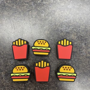 **NEW** LOT OF 6 “Hamburger & Fries“ VIBRATION DAMPENERS FOR TENNIS RACQUETS