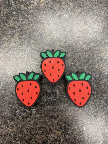 **NEW** LOT OF 3 Strawberry VIBRATION DAMPENERS FOR TENNIS RACQUETS