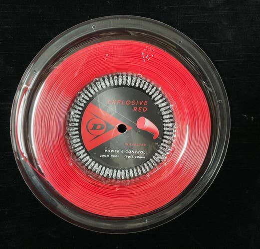 Dunlop Explosive Red 16G/1.30mm Tennis String Reel - 200m/660ft