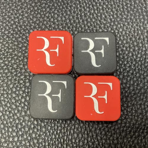 RF RED/BLACK Tennis Vibration Dampener 4 Pack (Federer)