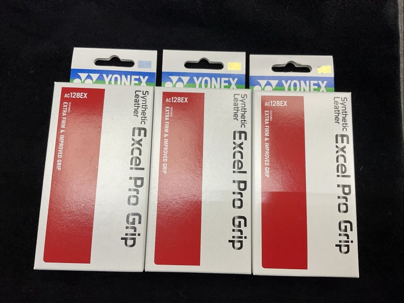 Yonex Synthetic Leather Excel Pro Grip White 3 Pack