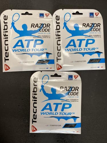 Tecnifibre ATP Razor Code 1.30MM/16G Tennis String (Carbon )