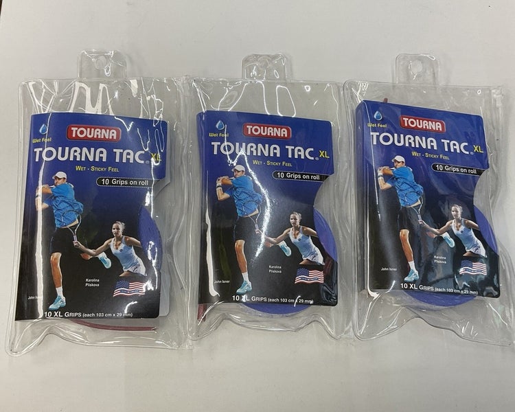 Tourna Tac XL Wet Feel 3 Pack Of 10 Grip Roll (Blue)