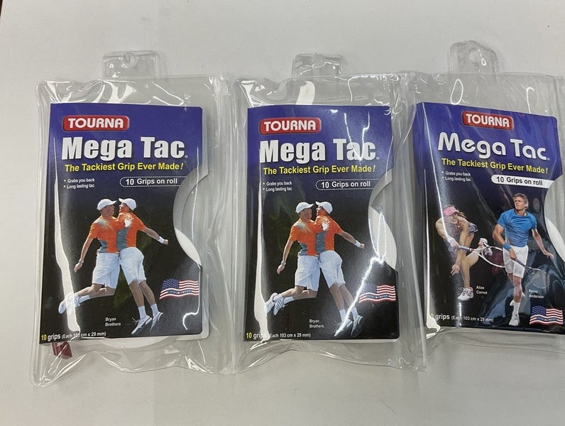 Tourna Mega Tac 3 Pack Of 10 Grip Roll (White)