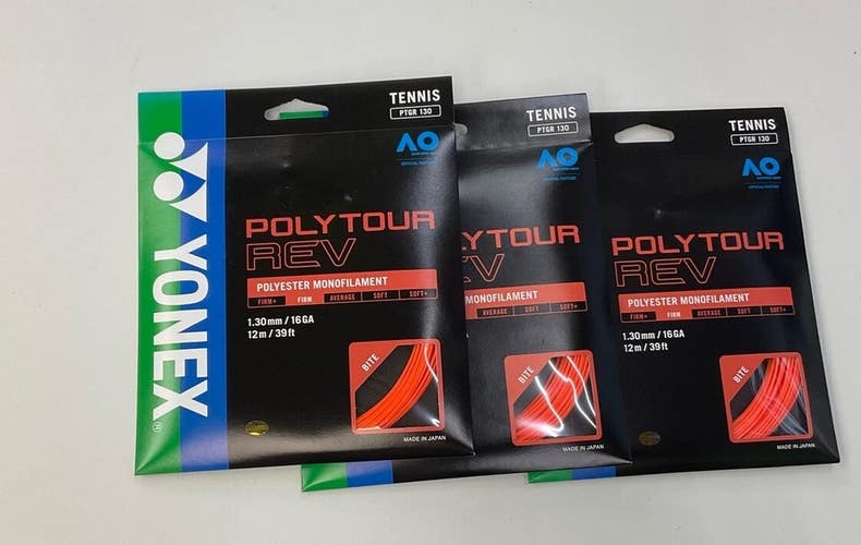 Yonex Poly Tour Rev 16 Gauge 3 Pack