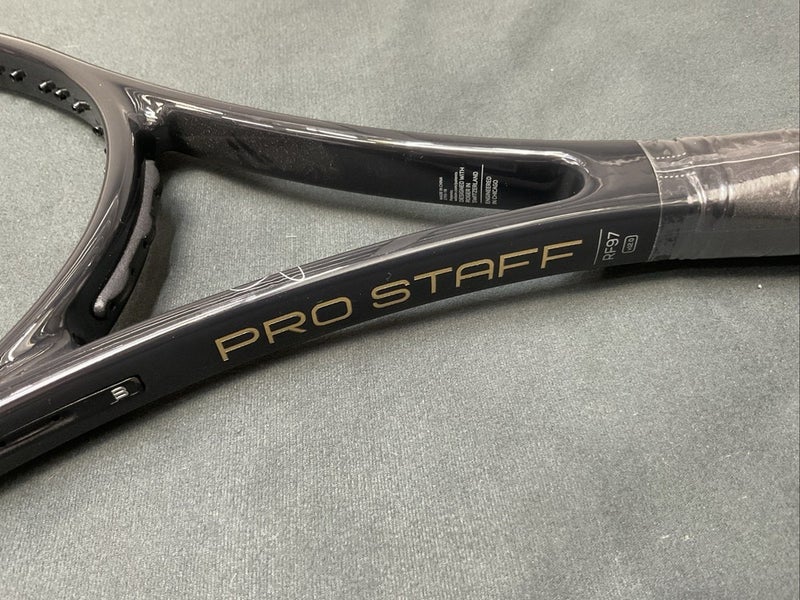 Wilson Pro Staff RF97 Autograph V12 , Black / Gold, 4-3/8, NEW