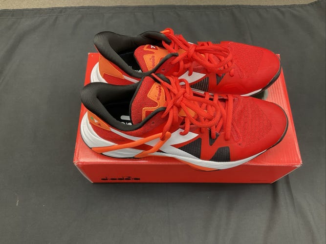 Size 8.5 - Mens Diadora B.Icon AG - Fiery Red/White/Black