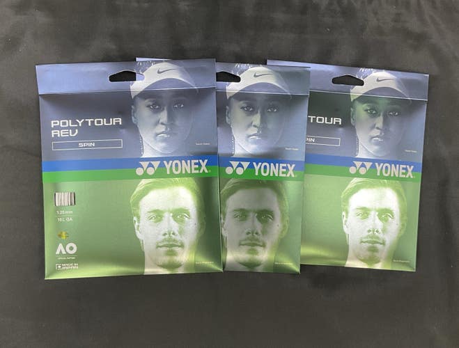 Yonex Poly Tour Rev 16L Ga Tennis String 3 Pack