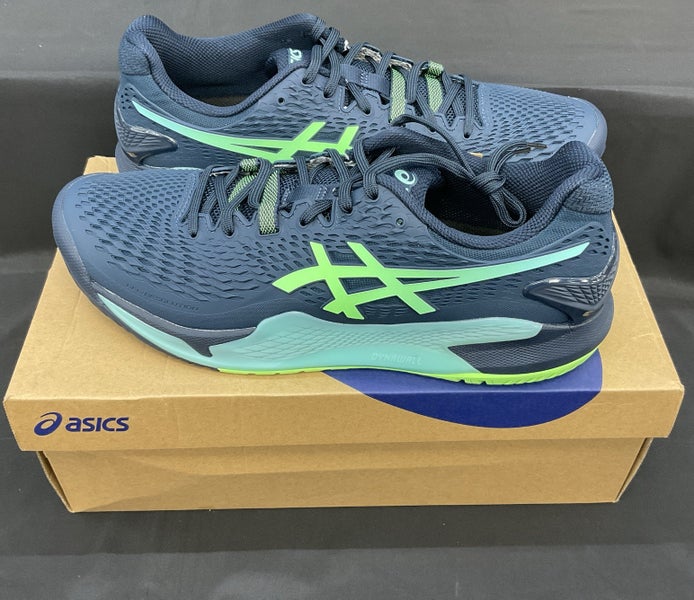 Asics Mens Gel-Resolution 9 Size 11.5 French Blue/Lime Burst Used Once