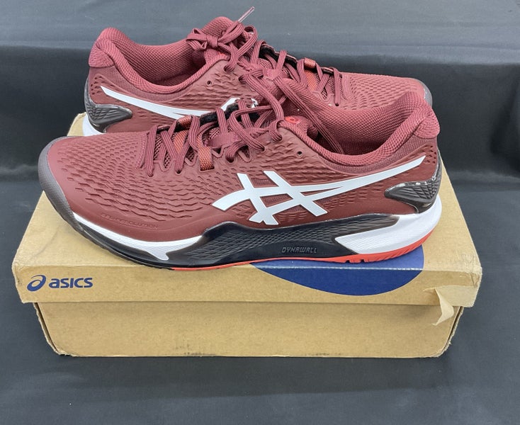 Asics Mens Gel-Resolution 9 Size 11.5 Red/Brown/White Used Once