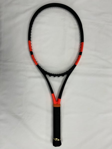 Custom Paint - Babolat Pure Strike 100 v2 (4 1/4) Black & Orange
