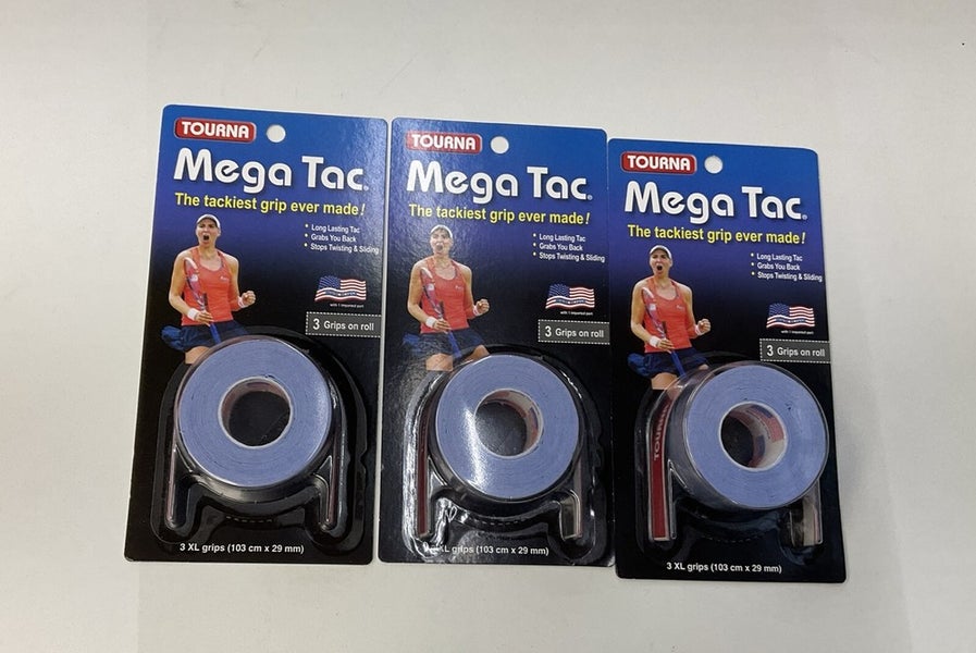 Tourna Mega Tac 3 Pack Of 3 Grip Roll (Blue)