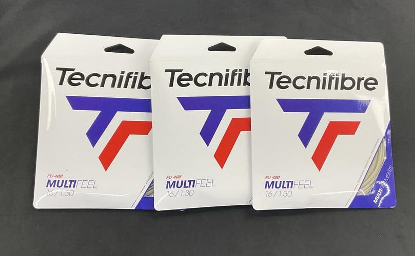 Tecnifibre MultiFeel 16 Gauge (Natural) 3 Pack