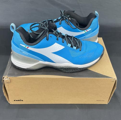 Diadora Mens Blushield Torneo AG Size 11 Blue Jewel/White/Black
