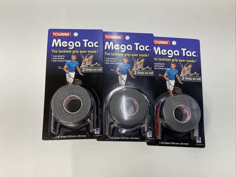 Tourna Mega Tac 3 Pack Of 3 Grip Roll (Black)