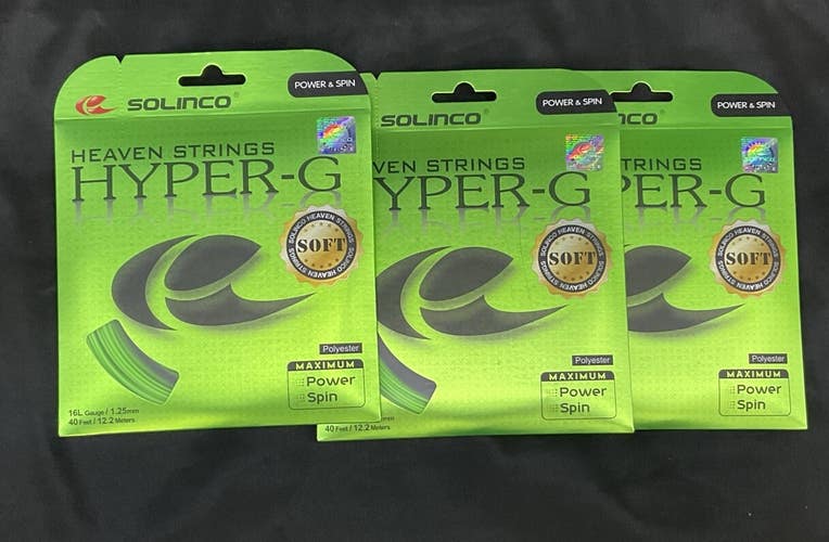Solinco Hyper G 16L Soft Tennis String 3 Pack