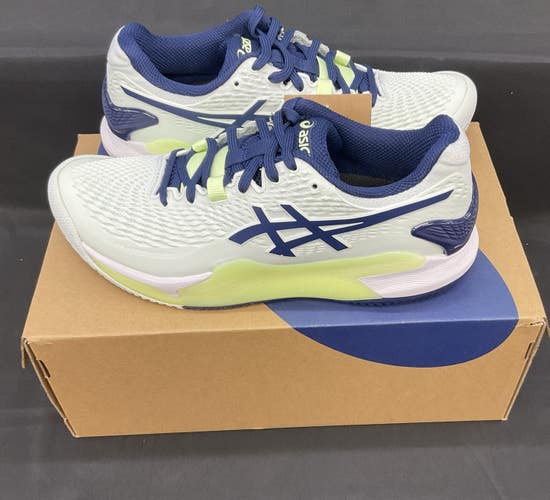 Asics Womens Gel-Resolution 9 Clay Size 7 Pale Mint/Blue Expanse Used Once