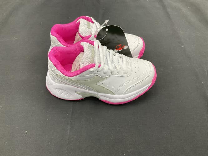 Size 13.0 - Diadora S. Challenge 4 SL JR - White/Silver/Pink