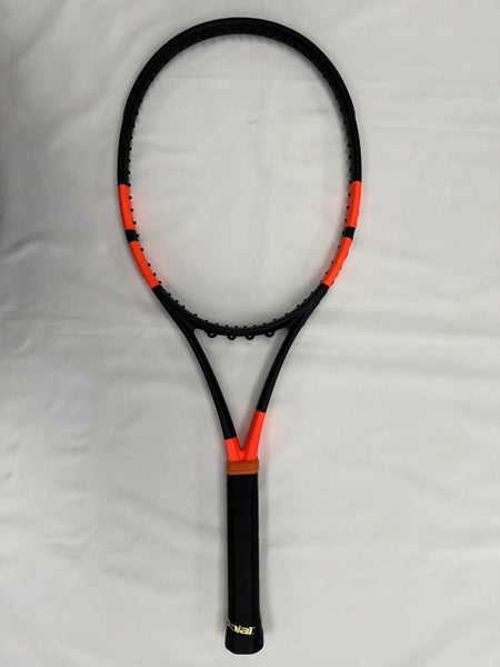 Custom Paint - Babolat Pure Strike 100 v2 (4 1/4) Black & Orange