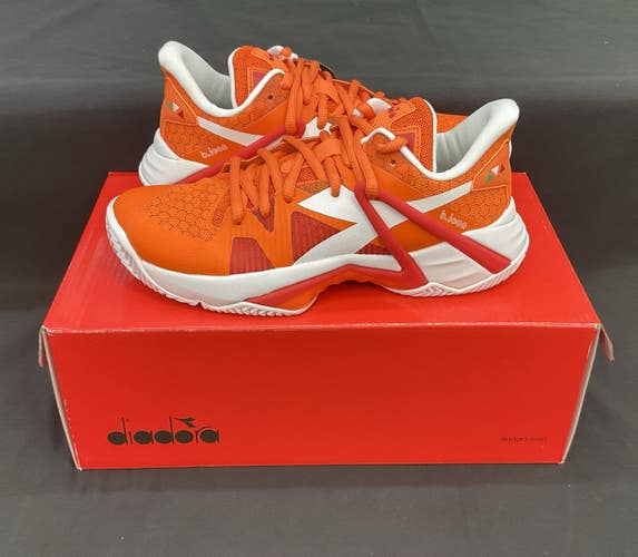 Diadora B.Icon Womens Clay Size 6 Vermillion Orange/White/Vermil