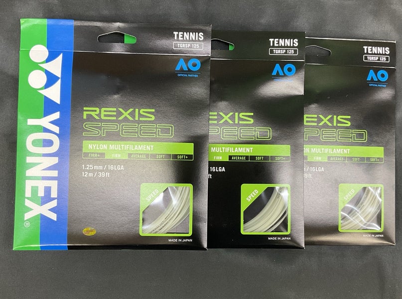 Yonex Rexis Speed 16L Ga Tennis String 3 Pack