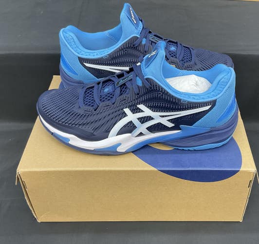 Asics Mens Court FF 3 Novak Size 11.5 Blue Expanse/White Used Once