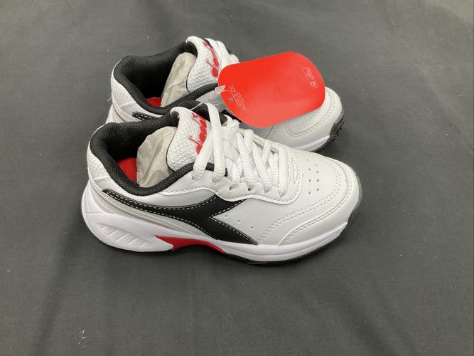 Size 10.5 - Diadora S. Challenge 4 SL JR - White/Black