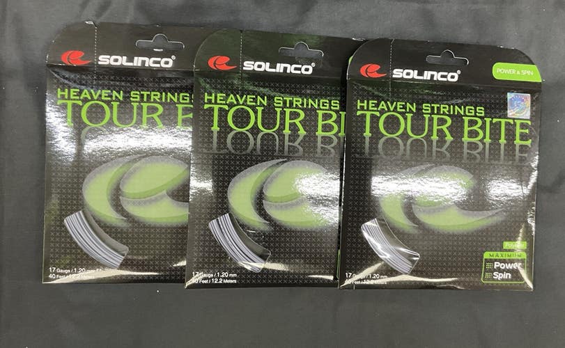 Solinco Tour Bite 17 Gauge Tennis String 3 Pack