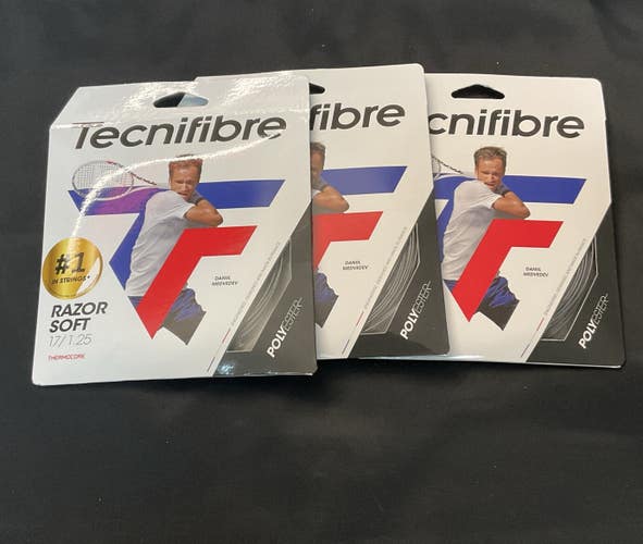 Tecnifibre Razor Soft 17/1.25 Tennis String 3 Pack