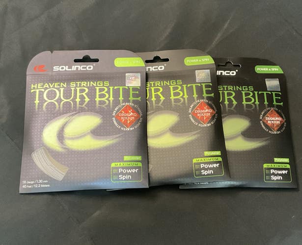 Solinco Heaven Strings Tour Bite Diamond Rough 16 Ga 3 Pack
