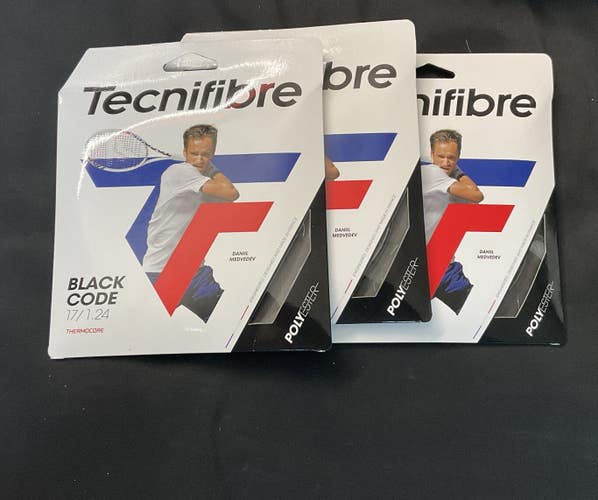 Tecnifibre Black Code 17/1.24 Tennis String 3 Pack