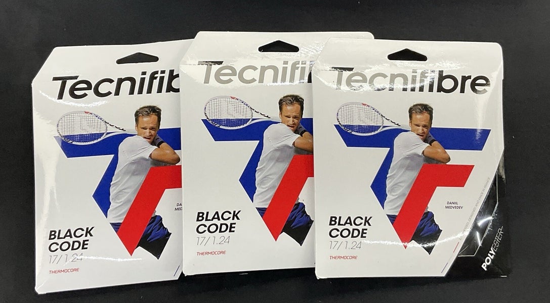 Tecnifibre Black Code 17 Gauge (Black) 3 Pack