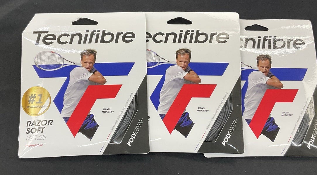 Tecnifibre Razor Soft 17 Gauge (Black) 3 Pack