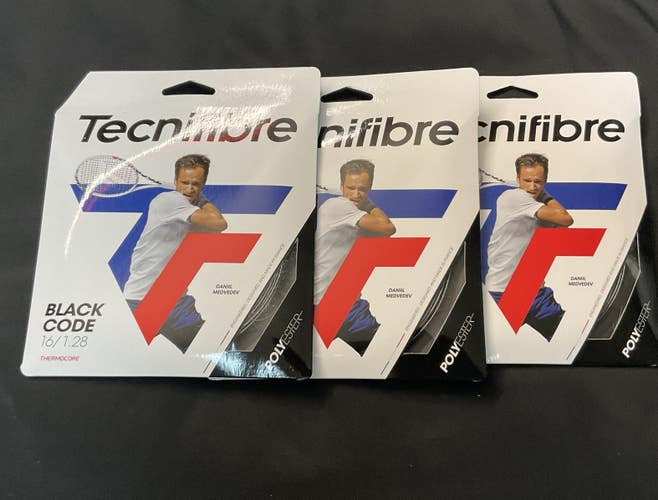 Tecnifibre Black Code 16/1.28 Tennis String 3 Pack
