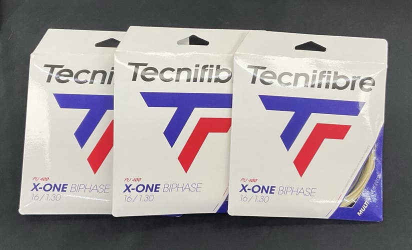 Tecnifibre X-One Biphase 16 Gauge (Natural) 3 Pack