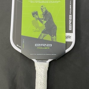 SLK ERA Power 16mm Elongated Pickleball Paddle (White)