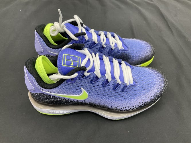 Size 6.0 - Womens Nike Air Zoom Vapor X Knit - Saphire/Hot Lime/Black