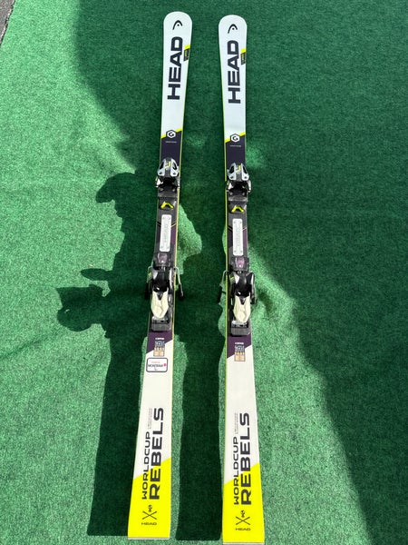 HEAD World Cup Rebels i.Speed 185 cm Racing Skis With Tyrolia Race 16 Bindings (Used)
