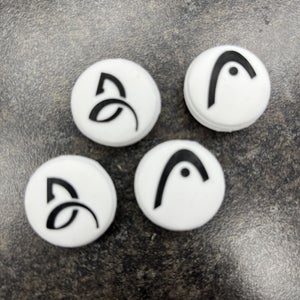 4X (WHITE / BLACK) HEAD "PRO DAMP" Djokovic VIBRATION DAMPENERS Tennis Racquets